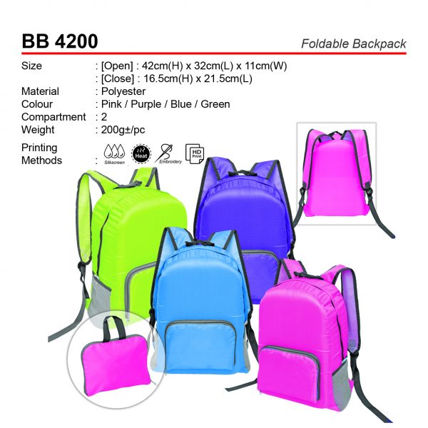 BB 4200 Foldable Backpack