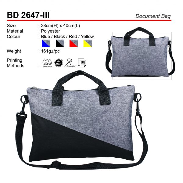 BD 2647-III Document Bag