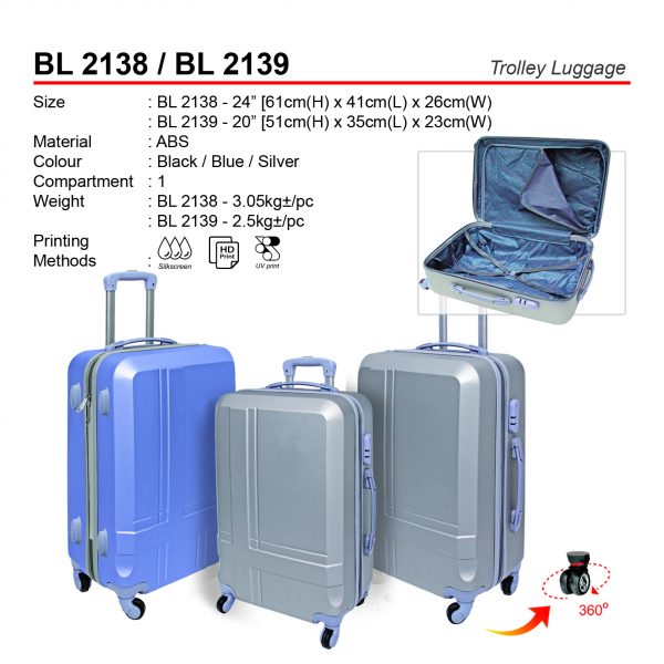 BL 2138 BL 2139 Trolley Luggage