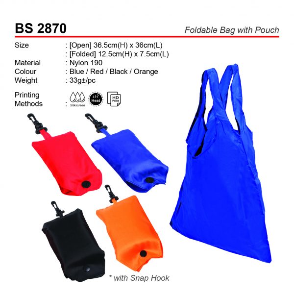 BS 2870 Foldable Bag with Pouch