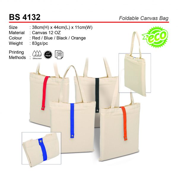 BS 4132 Foldable Canvas Bag