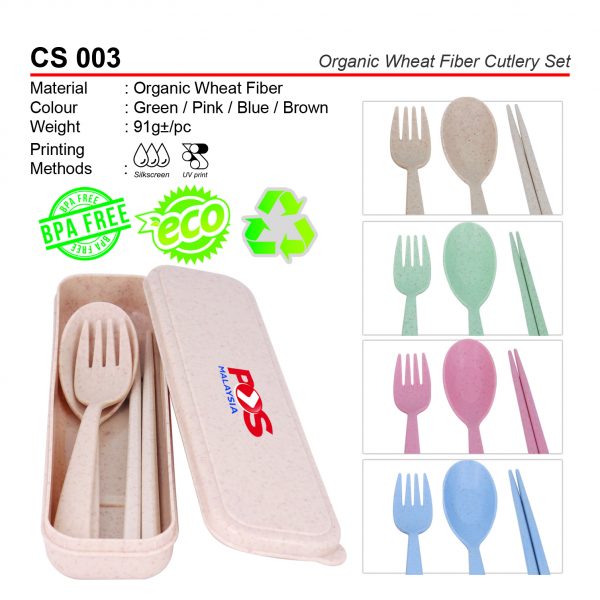 CS 003 Organic Wheat Fiber Cutlery Set