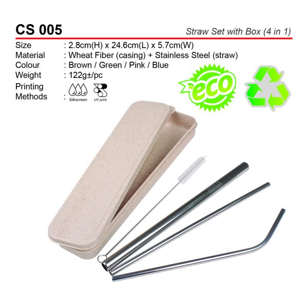 CS 005 Straw Set with Box (4in1)