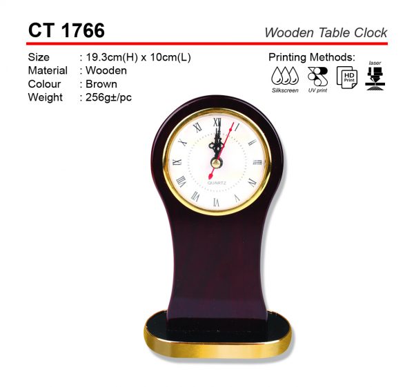 CT 1766 Wooden Table Clock