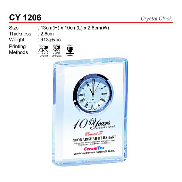 CY 1206 Crystal Clock