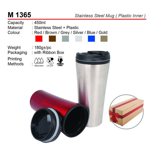 M 1365 Stainless Steel Mug (Plastic Inner)