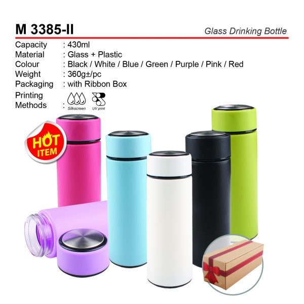 M 3385-II Glass Drinking Bottle