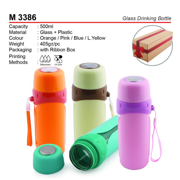 M 3386 Glass Drinking Bottle