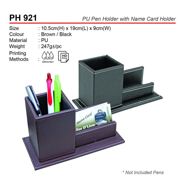 PH 921 PU Pen Holder with Name Card Holder