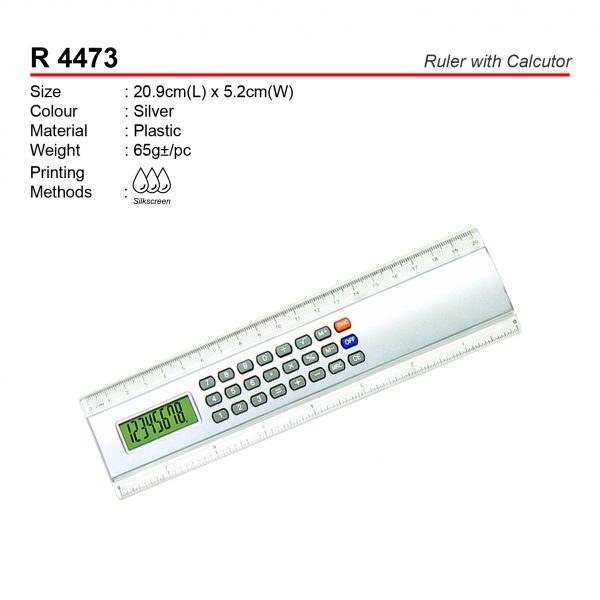 R 4473 Ruler with Calcutor