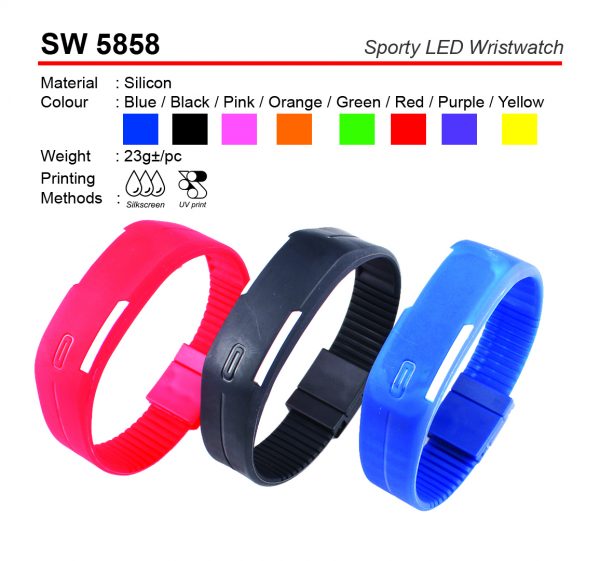 SW 5858 Sporty LED Wristwatch