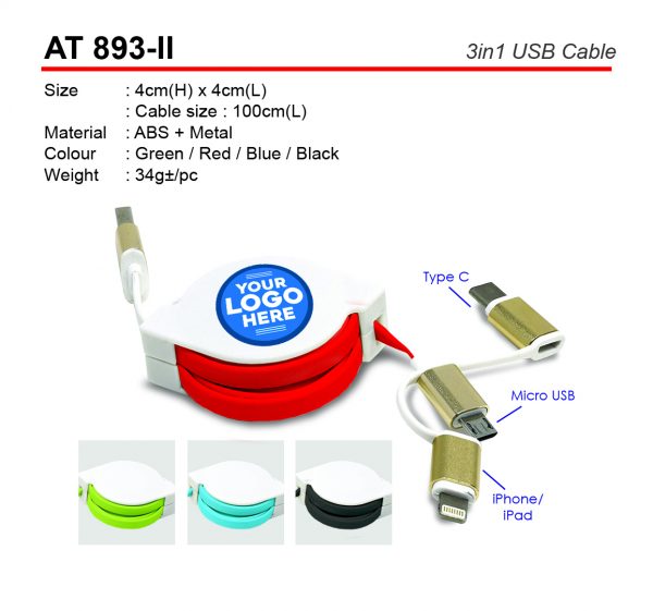 AT 893-II 3in1 USB Cable
