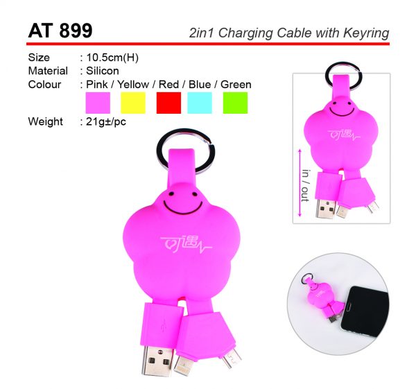 AT 899 2in1 Charging Cable with Keyring