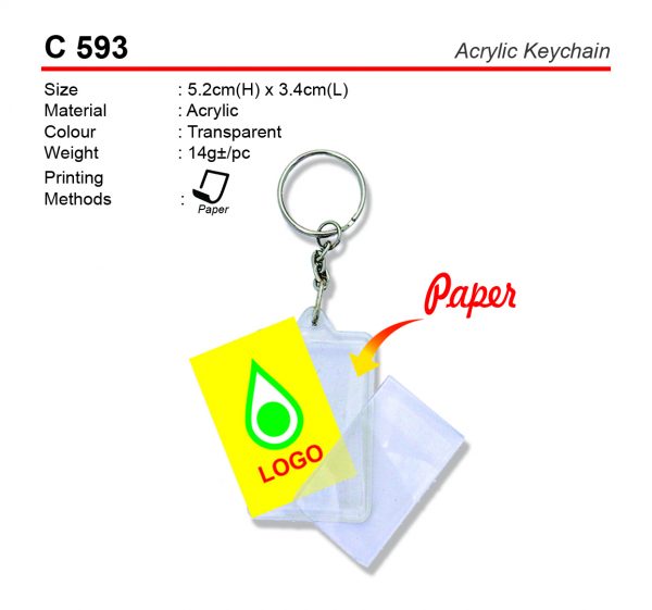 C 593 Acrylic Keychain