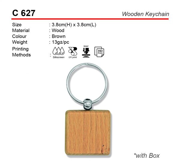 C 627 Wooden Keychain