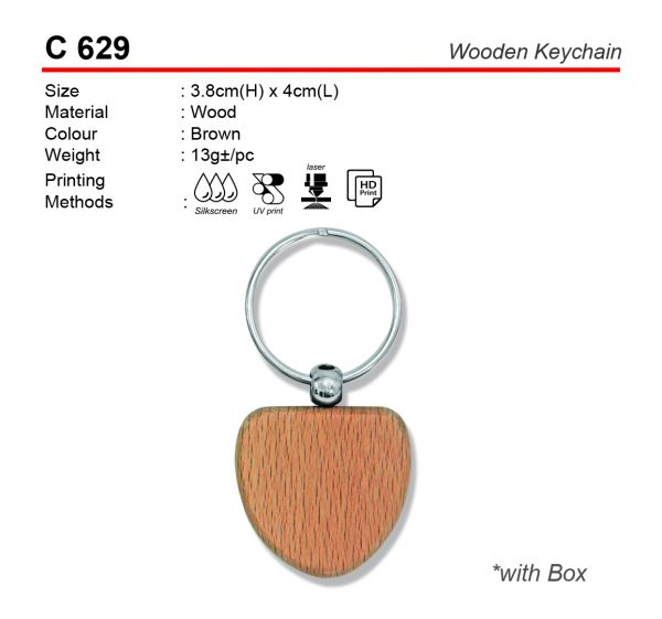 C 629 Wooden Keychain