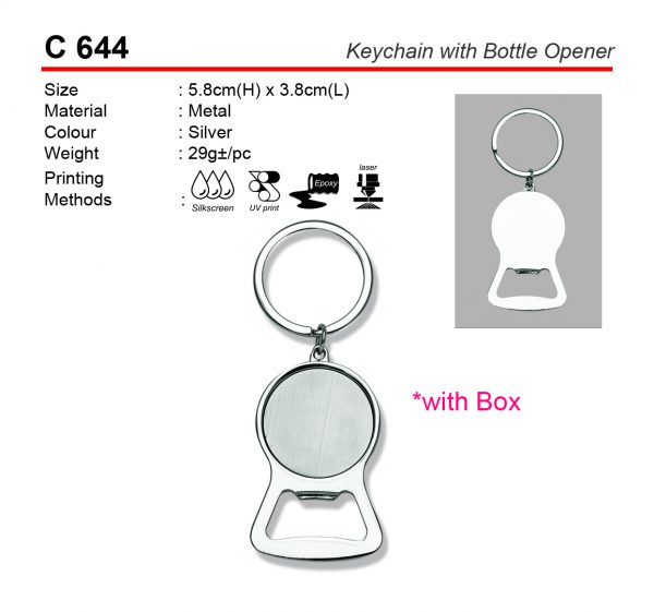 C 644 Keychain with Bottle Opener