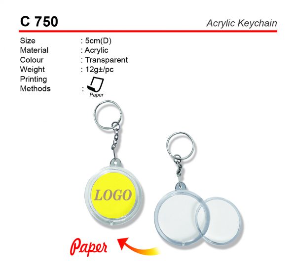 C 750 Acrylic Keychain