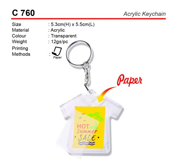 C 760 Acrylic Keychain