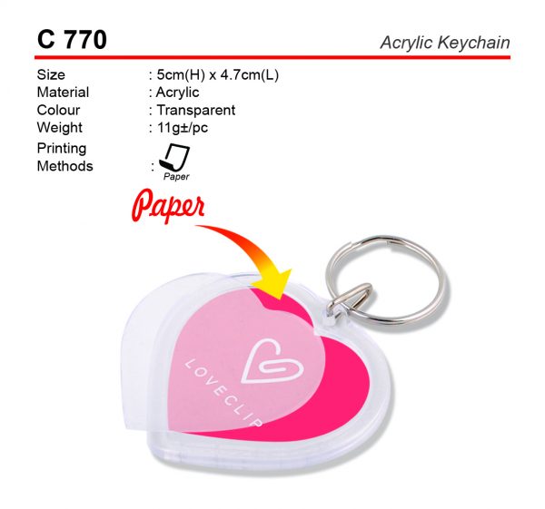 C 770 Acrylic Keychain