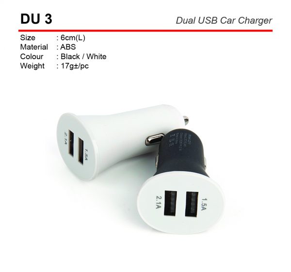 DU 3 Dual USB Car Charger