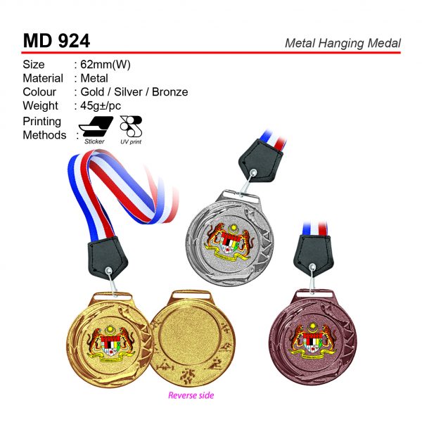 MD 924 Metal Hanging Medal