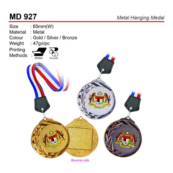 MD 927 Metal Hanging Medal