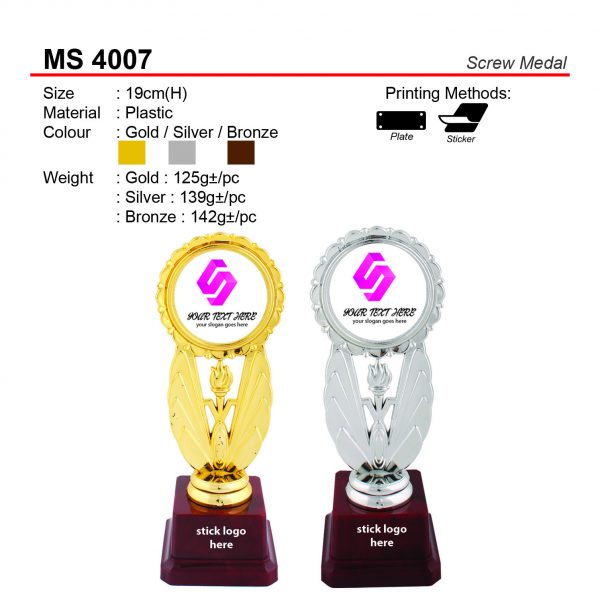 MS 4007 Screw Medal