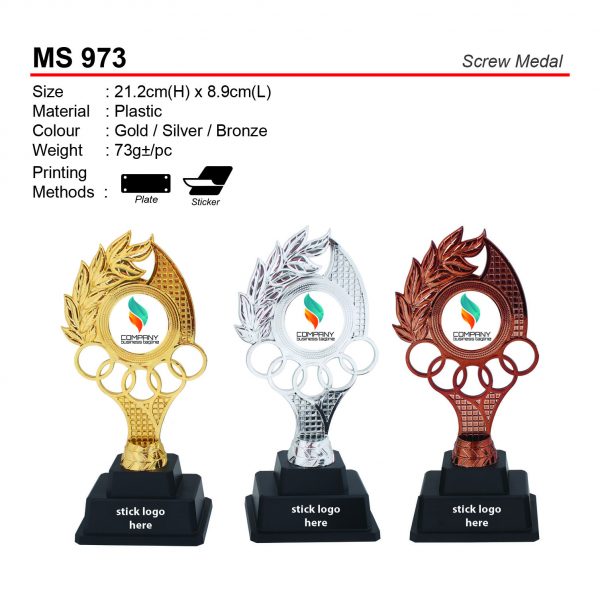 MS 973 Screw Medal