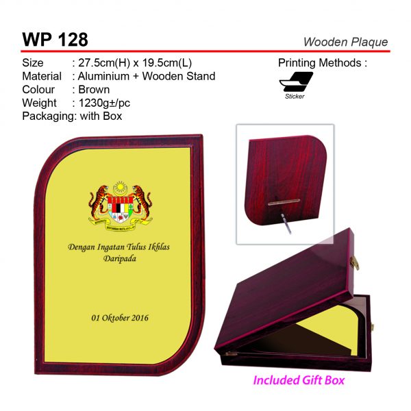 WP 128 Wooden Plaque