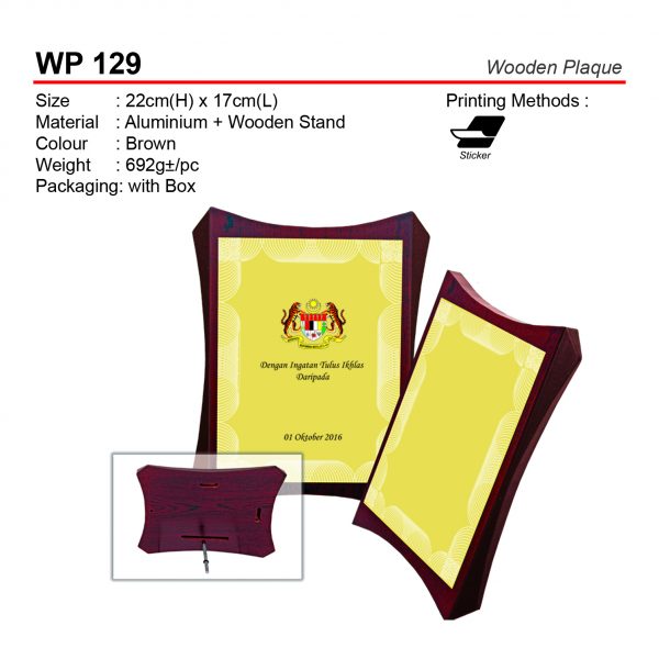 WP 129 Wooden Plaque