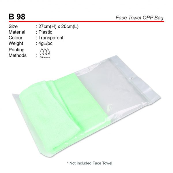 B 98 Face Towel OPP Bag