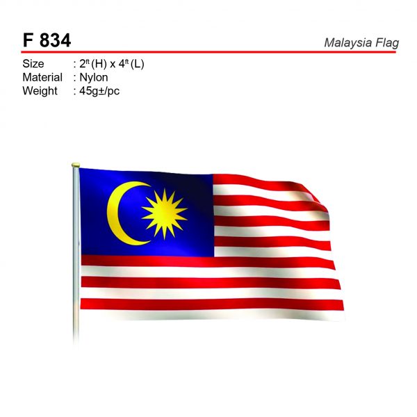 F 834 Malaysia Flag