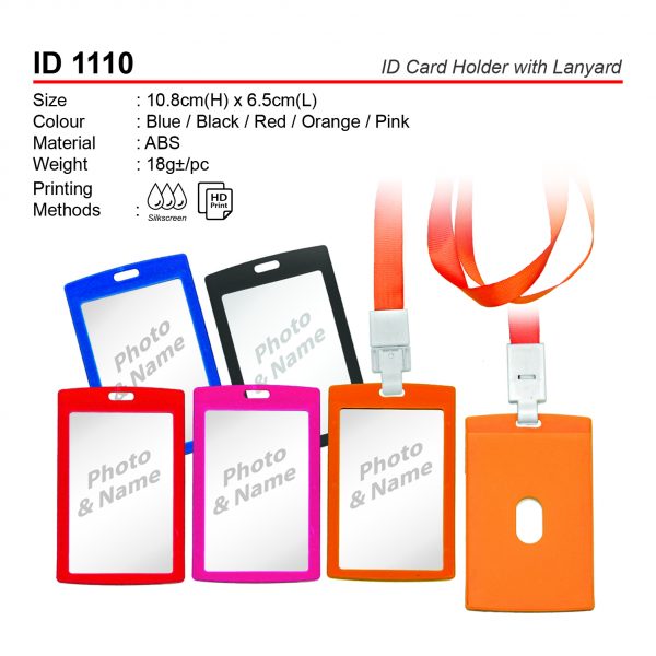 ID 1110 ID Card Holder with Lanyard