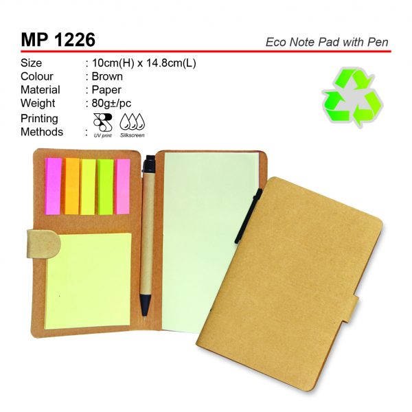 MP 1226 ECO Note Pad with Pen