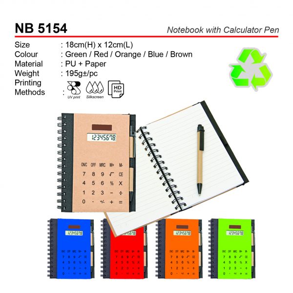 NB 5154 Notebook with Calculator Pen