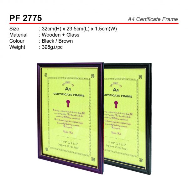 PF 2775 A4 Certificate Frame