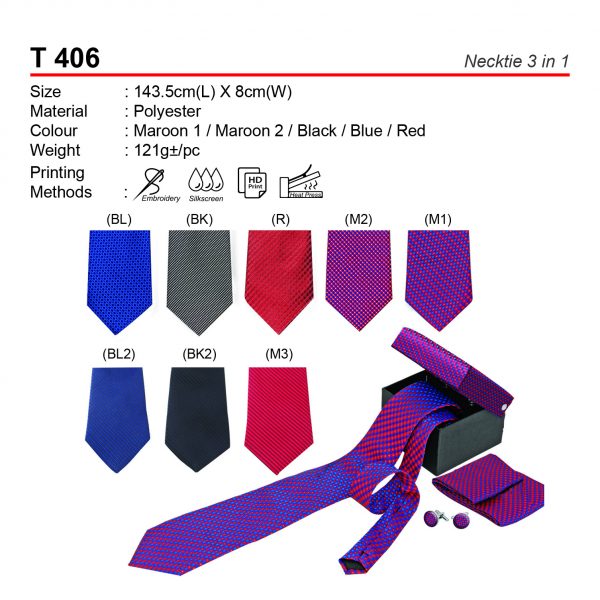 T 406 Necktie 3in1