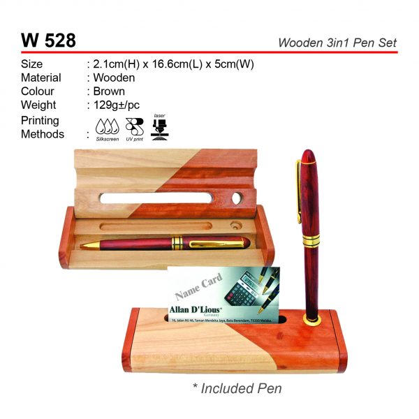 W 528 Wooden 3in1 Pen Set
