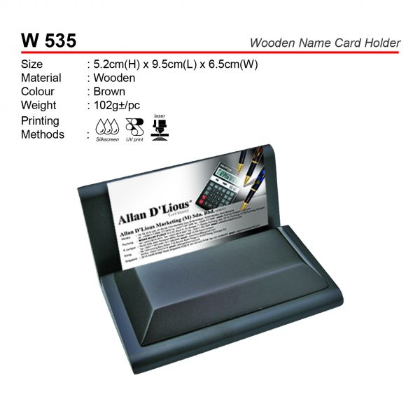 W 535 Wooden Name Card Holder