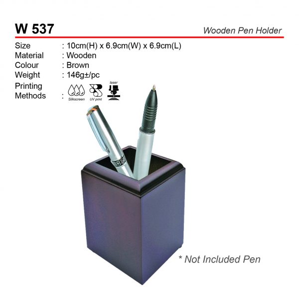 W 537 Wooden Pen Holder