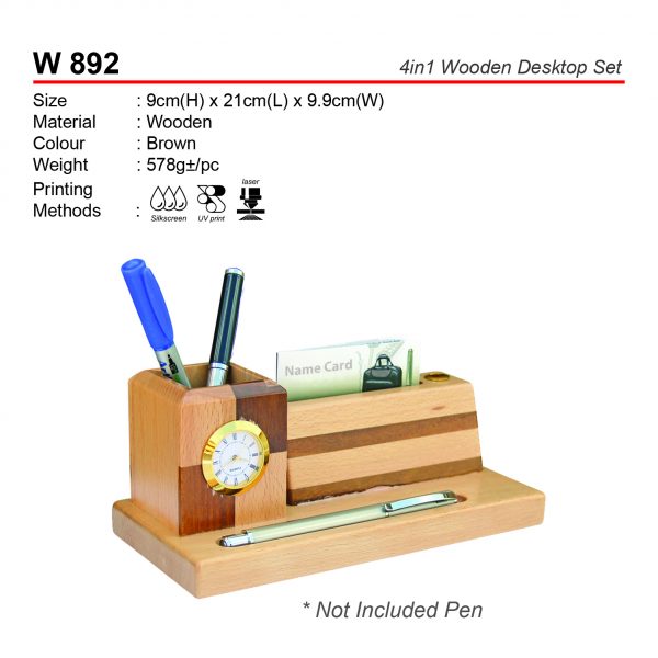 W 892 4in1 Wooden Desktop Set
