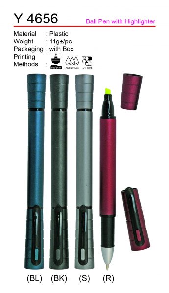 Y 4656 Ball Pen with Highlighter