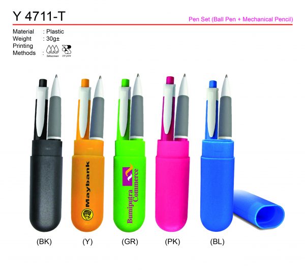 Y 4711-T Pen Set (Ball Pen+Mechanical Pencil)