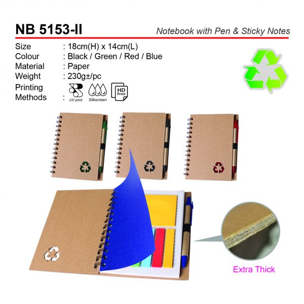 NB 5153-II Notebook with Pen & Sticky Notes