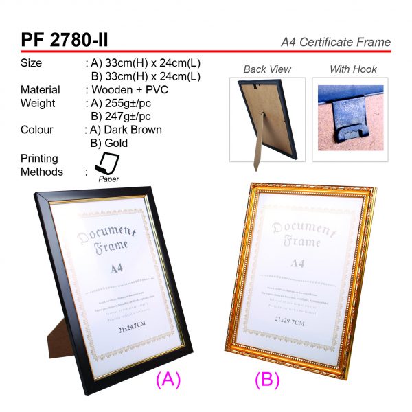 PF 2780-II A4 Certificate Frame