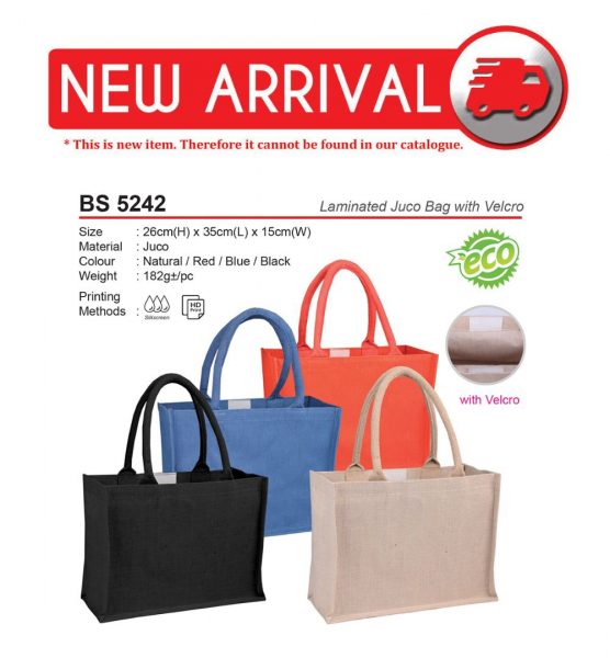 BS 5242 Laminated Juco Bag with Velcro