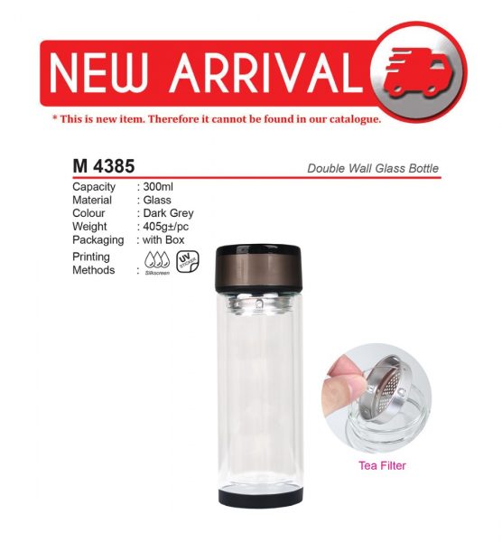 M 4385 Double Wall Glass Bottle