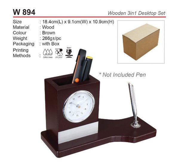 W 894 Wooden 3in1 Desktop Set