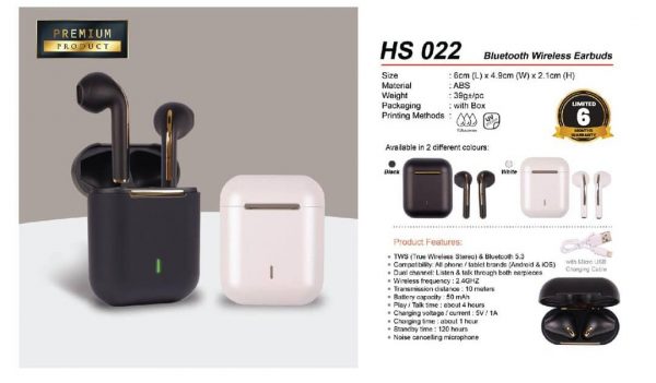 HS 022 Bluetooth Wireless Earbuds